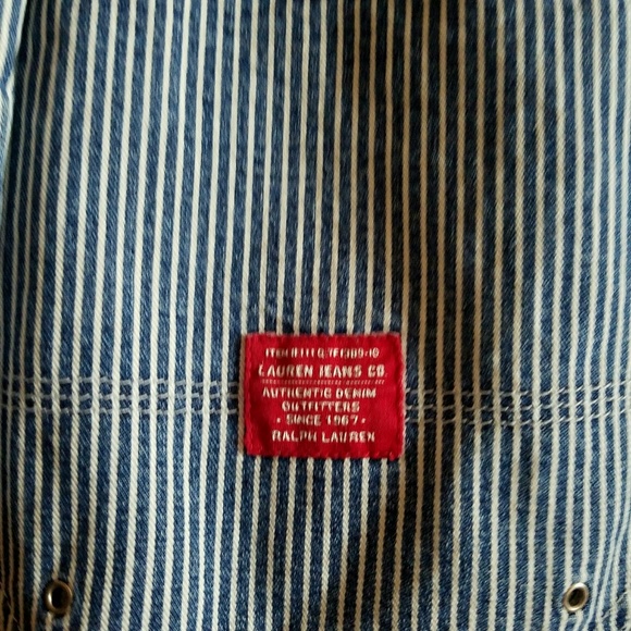 LAUREN JEAN CO. PINSTRIPE DENIM COAT ~🎊HP🎊 - Picture 4 of 7